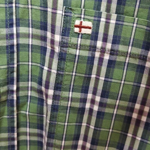 Greystone Originals men's plaid shirt XXL used, green blue white
