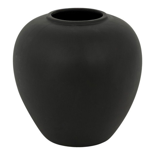 Derbe ceramic vase new, black shade Φ22x24cm