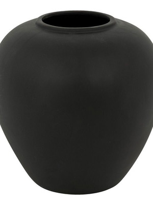 Derbe ceramic vase new, black shade Φ22x24cm