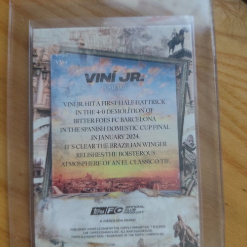 Topps Los Blancos Vintage Vini Junior card