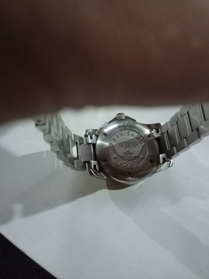 Ρολόι Longines αντρικό με μαύρο καντράν και ασημί μπρασελέ μεταχειρισμένο