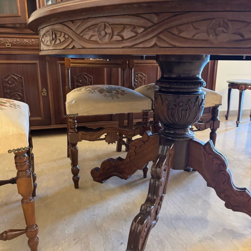 Vintage Handmade Dining Room Set by Εγγλεζάκης used