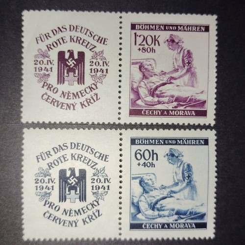 Germany Reich 1941 Bohemia and Moravia Unused Stamp Set