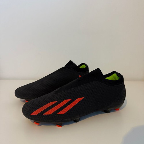 Adidas X Speedportal.3 LL FG football boots used, black and orange, size UK 10
