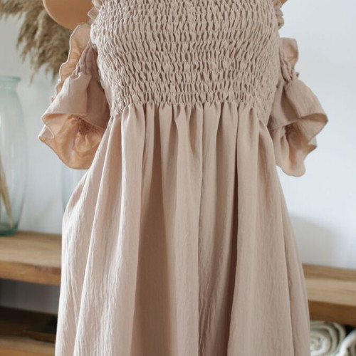 Off Shoulder Dress beige new, size S
