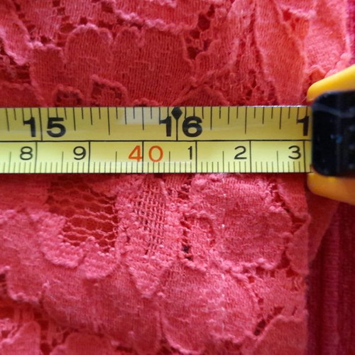 Stradivarius dress used, coral lace, size S