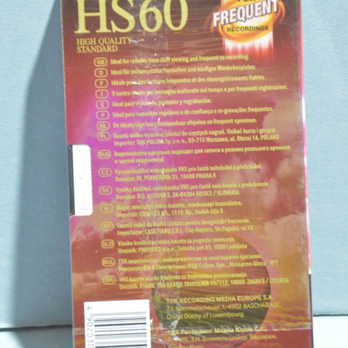 TDK HS60 video cassette new, sealed, 60 minutes