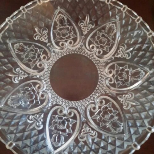 Crystal serving platter like new