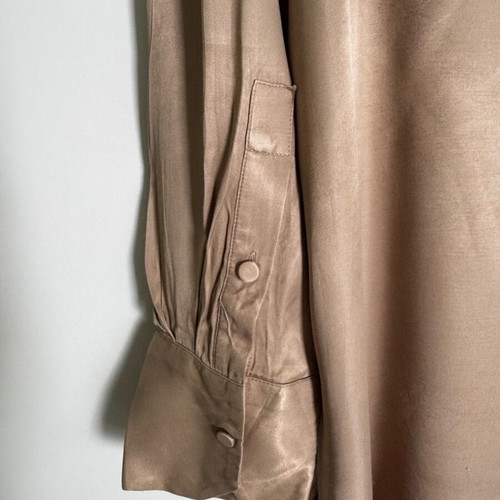 Zara Oversized πουκάμισο φόρεμα σατινέ μέγεθος S σαν καινούργιο, μπεζ taupe