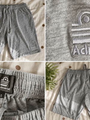 Admiral unisex grey shorts, size S