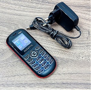 Alcatel OT-209 Κόκκινο - Μαύρο Κινητό Τηλέφωνο Με κουμπιά και με φορτιστή
