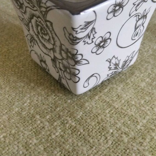Set of 3 porcelain candlesticks new with floral and silver details