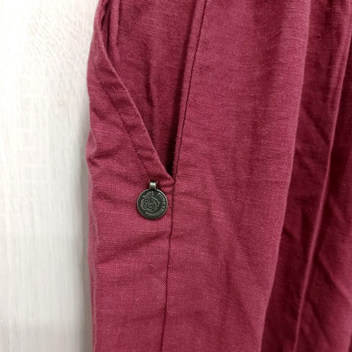 Funky Buddha linen jumpsuit, red, size S