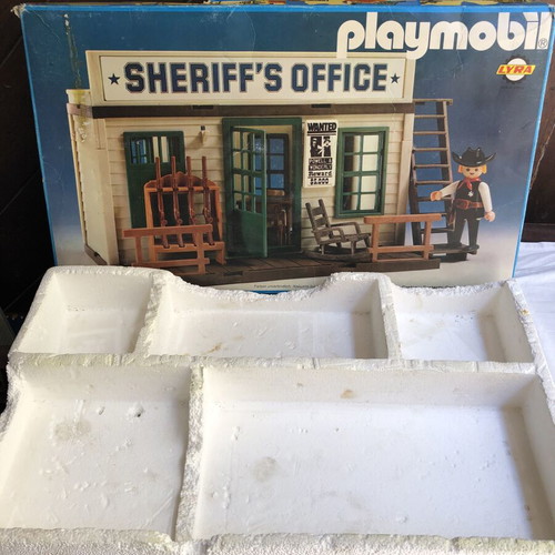 Vintage Playmobil 3423 Western Sheriff's Office used with box and foam