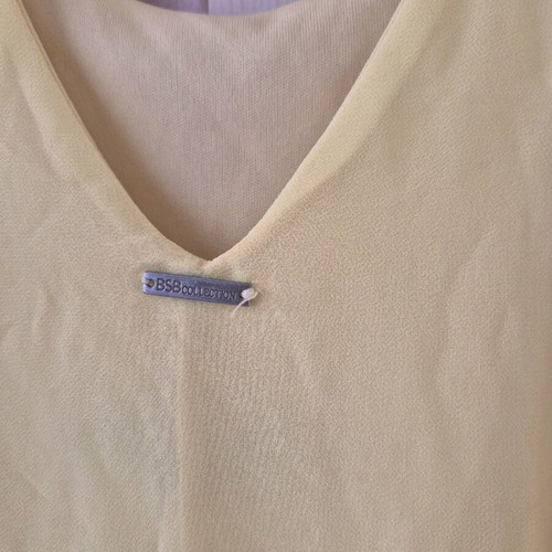 Bsb dress yellow color like new with golden belt