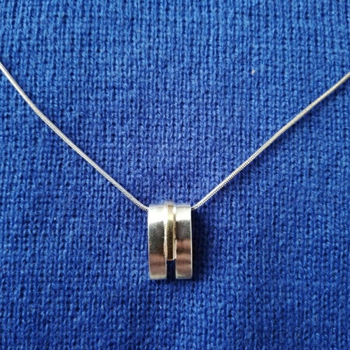 Pendant made of 925 silver and 585 gold used