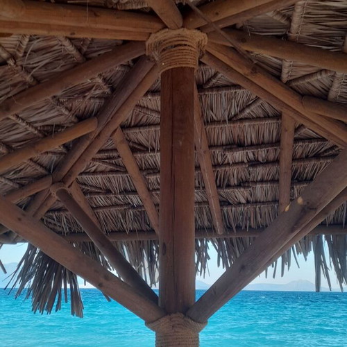 Professional heavy-duty beach umbrella used