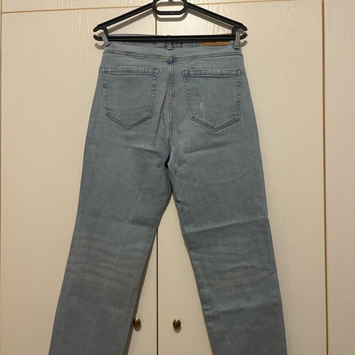Stradivarius Mom Jeans 40 L blue denim high waist like new