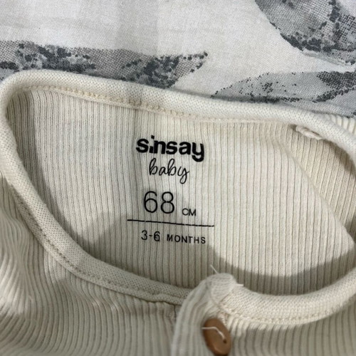 Sinsay long-sleeve bodysuit set like new 2-5 months, 100% cotton