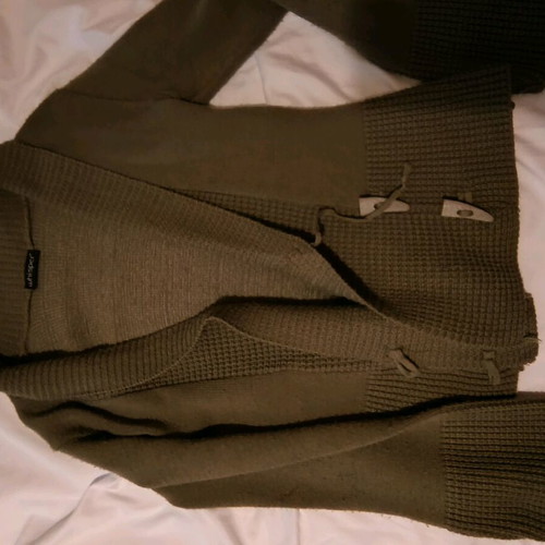 Whisper cardigan like new with Montgomery buttons and inner cord