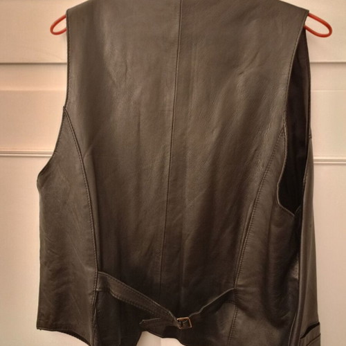 Red Valentino women's leather vest size S like new black