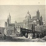  1840  Καθεδρικός Ναός του Παλέρμο Σικελία Ιταλία χαλκογραφία Είναι αφιερωμένος στην Ανάληψη της Παρθένου Μαρίας