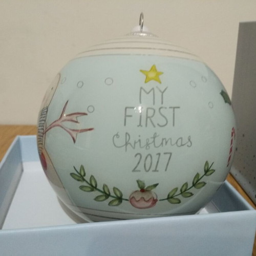 Mamas and Papas My First Christmas 2017 Christmas Bauble new
