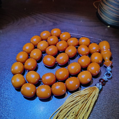 Mastic Worry Beads with 33 Beads and Silk Tassel