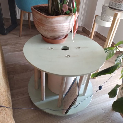 Handmade spool coffee table, new