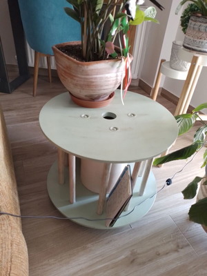 Handmade spool coffee table, new