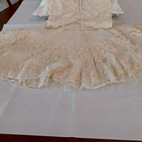 Φόρεμα Zara vintage εκρού μέγεθος L σαν καινούργιο με χειροποίητο κέντημα