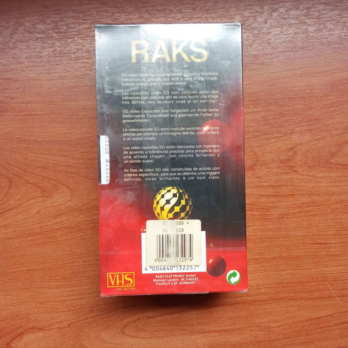 RAKS SG 180 VHS video cassettes new, 2 pieces with 1 free
