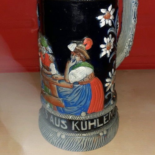 Original King beer stein used, vintage German collectible