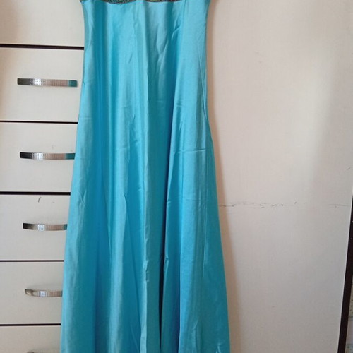 Blue satin dress size 52, new