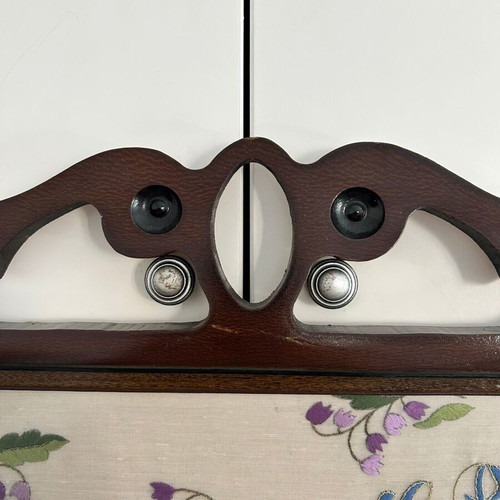 Vintage embroidered towel rack frame