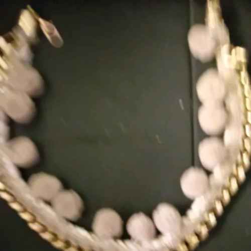 Necklace with chain and tassels like new handmade