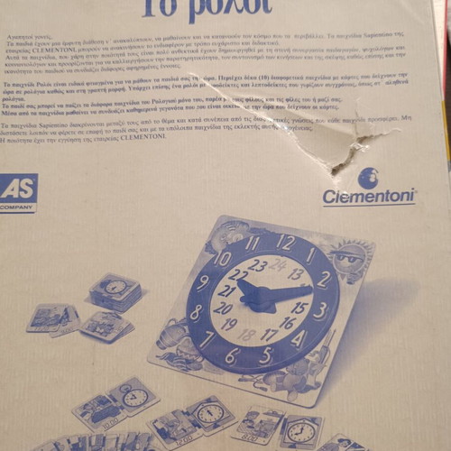 Educational board game learning to tell time, like new