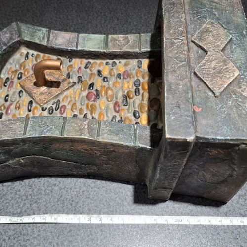 Tabletop decorative Feng Shui fountain 31.5cm used, needs repair