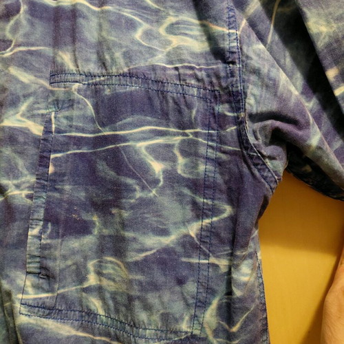 Men's cotton short-sleeve shirt small like new blue