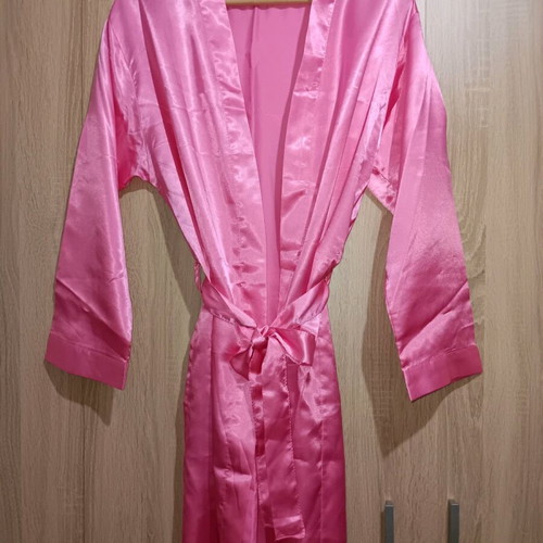 Women's satin pajama set size L pink like new