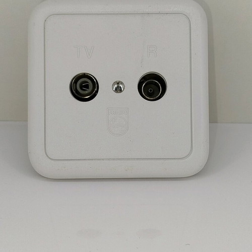 Phillips PHC1075 terminal antenna socket flush-mounted white new 80x80mm
