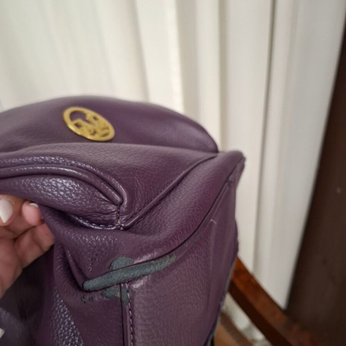 Versace19v69 purple backpack used, medium to large size, 3 front pockets