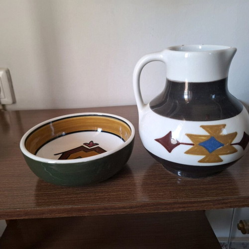 Tanagra ceramic jug and bowl used from Clara