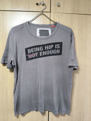 S.Oliver men's t-shirt used, size XL, gray