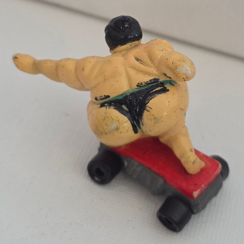 Skateboard Mania Wedgyson Sumo figure used with marker paint marks