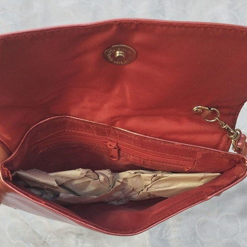 Women's wristlet bag new, shiny red