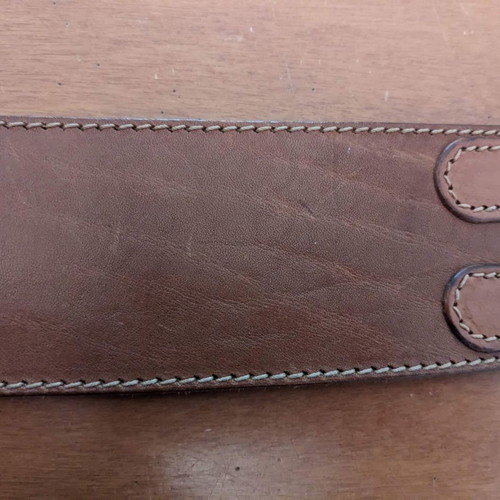 Leather belt with watches vintage used, size XS