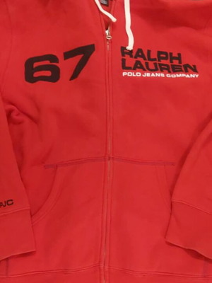 Ralph Lauren red hoodie jacket XL like new
