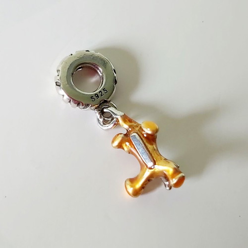 Silver 925 tiger charm new with enamel