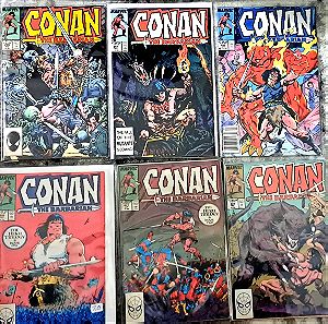 6 τεύχη Conan the barbarian #200 #201  #205  #206 #207 #224 Marvel Comics Κοναν ο βαρβαρος